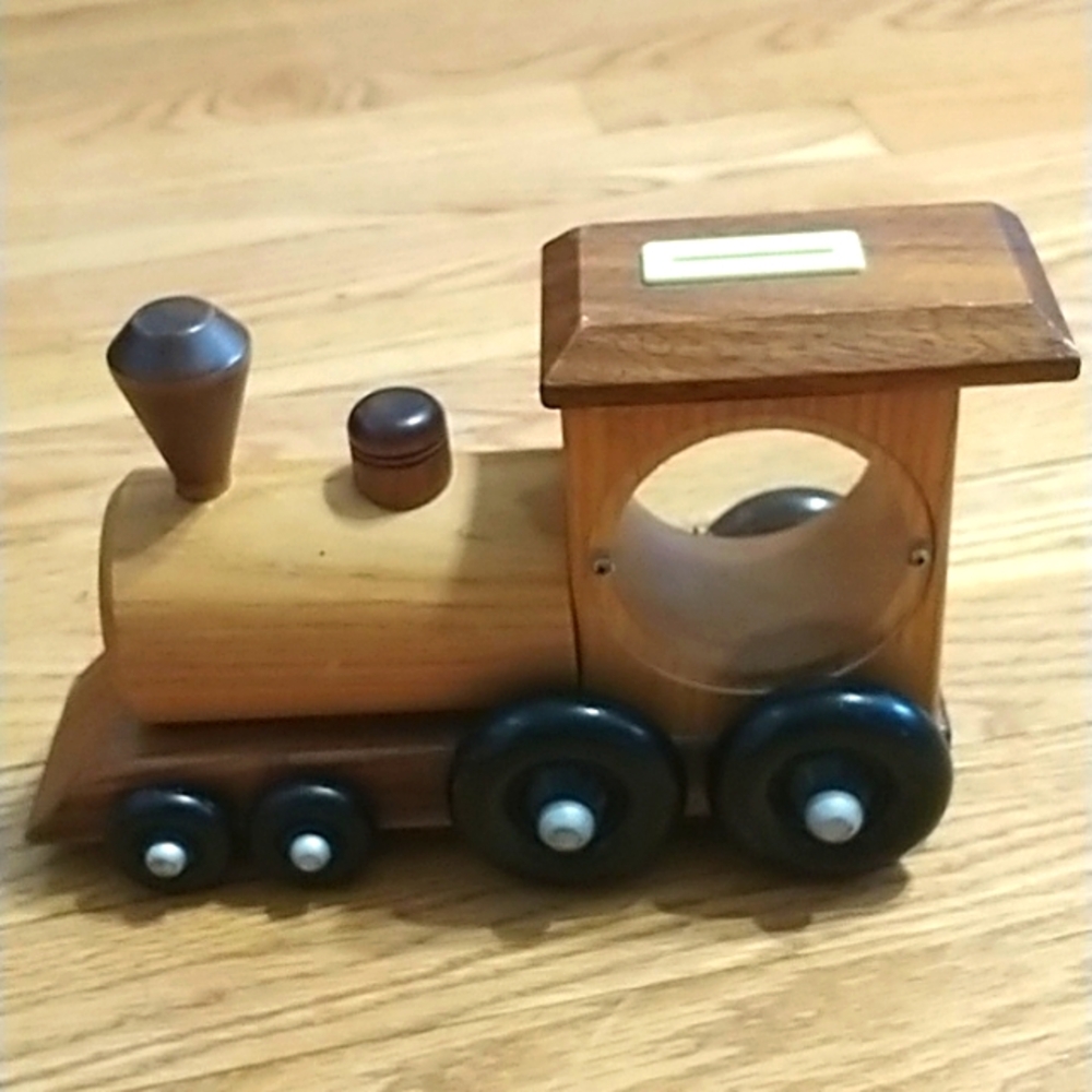Hand Crafted Coin Bank Train